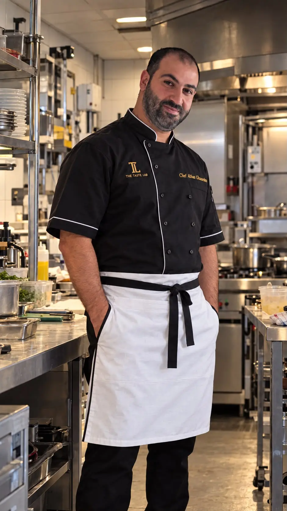Chef Abbas in the kitchen